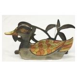 Metal 4" napkin holder with duck