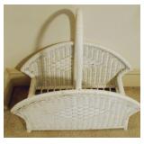 Wicker Basket Magazine Holder
