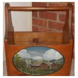 Hand Painted Magazine Stand