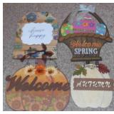 Lot of 4 assorted wood signs