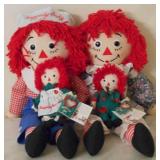 4pc Raggedy Ann & Andy Doll set