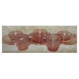 10 pc Pink Glass Child