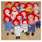 15pc Lot of Raggedy Ann Dolls