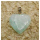 925 Jade Heart Pendant