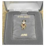 14k Gold June Pendant