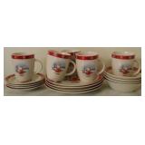 17 pc Christmas China Set