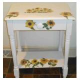 Hand Painted One Drawer Stand