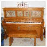 Baldwin Player Piano w/ piano stool w/ 18 reels