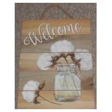 Wood Welcome Sign
