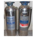 Lot of 2 Vintage Fire Extinguishers