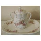2pc Antique Carlsbad Bavarian China Items