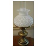 Lamp w/ milk glass shade
