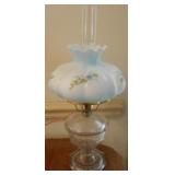 Lamp w/ hand painted shade
