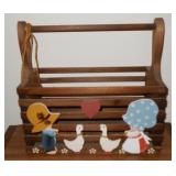 Wood Magazine Holder