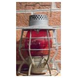 Lantern w/ red globe