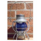 Lantern w/ blue globe