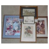 Lot of 5 framed prints