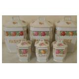 6pc Spice Porelain Canister Set