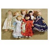 Lot of 8 Vintage dolls- assorted sizes