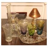Lot of assorted glass items