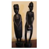 Pair of Carved Wood Stand