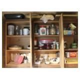 Cabinet lot of assorted items