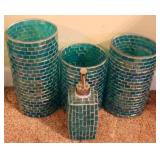 4pc Decorative glass items