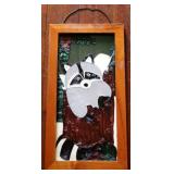 Stained glass window hanging