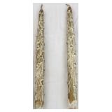 Pair vintage candle tapers