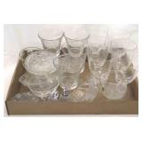 Tray Lot of Assorted Glass Items