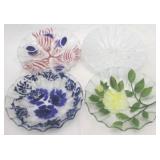 4 pc Art Glass Plate Set