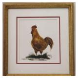 Framed Rooster Print