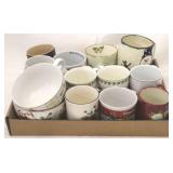 Tray Lot of Assorted Coffee Mugs