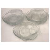 8 pc set Glass Fish Plates