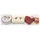 Lot of 4 Assorted Trinket Boxes