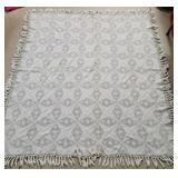 Cream Colored Crocheted Throw