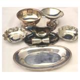 9 pc Lot of Assorted Silver Plated Items