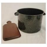 Enamelware Pot w/ small Charcuterie Board - NO LID