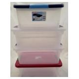 Lot of 4 storage bins