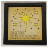 Framed "Star Light" wall hanging