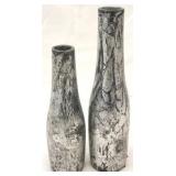 Pair of Metal Art Vases