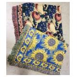 Lot of 2 Woven Blankets