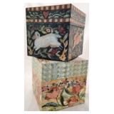 2 Decorative Storage Boxes