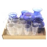 Tray lot of Assorted Glass Items