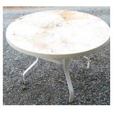 Outdoor Table, Fiberglass Top w/Aluminum Top