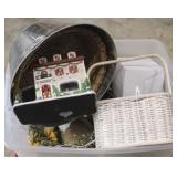 Plastic Tote full of Assorted Items