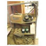 Metal Shelf w/ Assorted Contents
