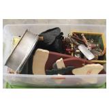 Plastic Tote of Assorted Items