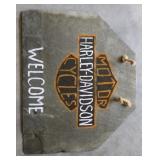 Harley Davidson Stone Welcome Sign
