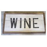 Wood "Wine" Sign - 24 x 12